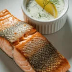Crispy Skin Salmon with Dill Sauce