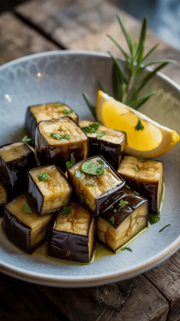 Eggplant Bites with No Oil Soaking