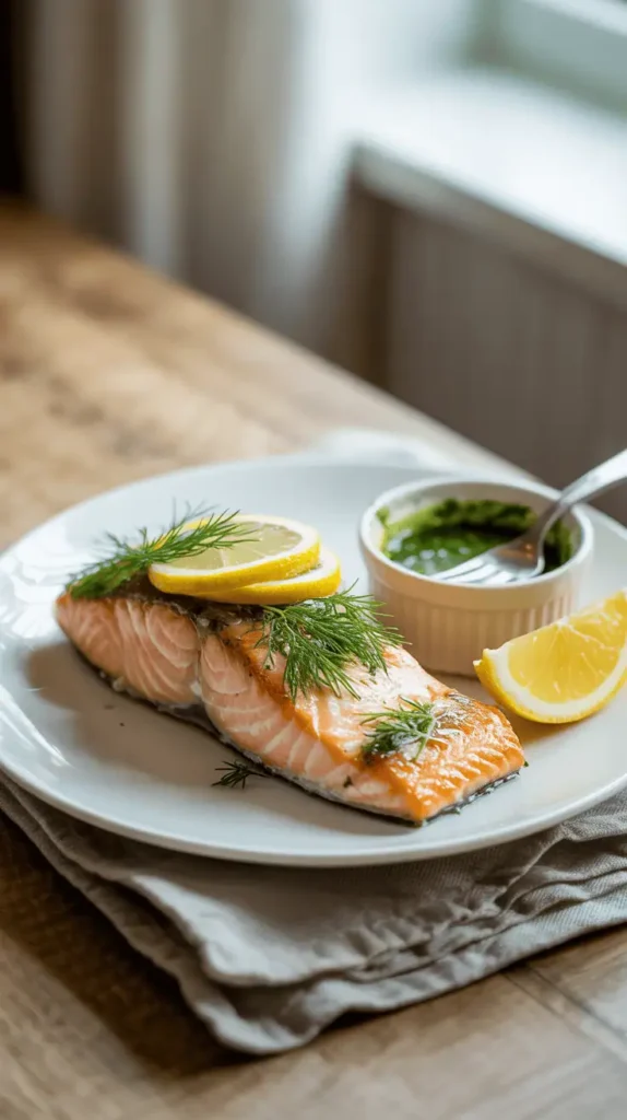 Classic Lemon Herb Air Fryer Salmon