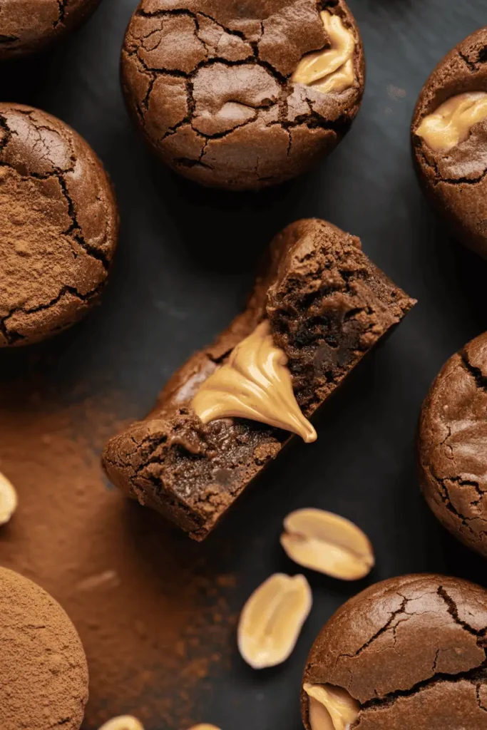 Air Fryer Peanut Butter Brownie Bites