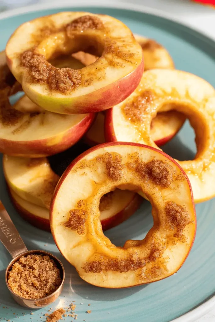 Crispy Air Fryer Apple "Doughnuts"
