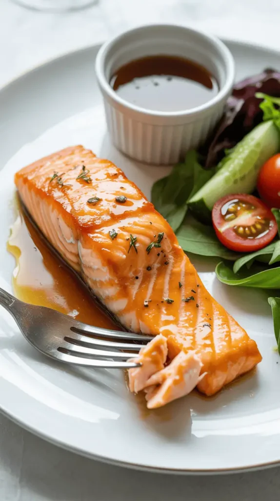 Crispy Honey Garlic Air Fryer Salmon