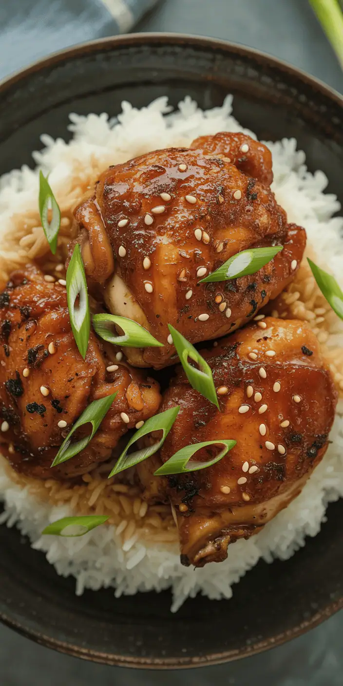 Honey Garlic Glazed Chicken Thighs