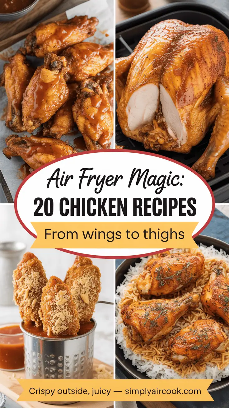 20 Best Air Fryer Chicken Recipes from Wings to Thighs