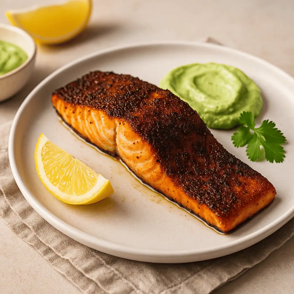 Serve: Squeeze with fresh lemon juice and serve with avocado cream sauce if desired.