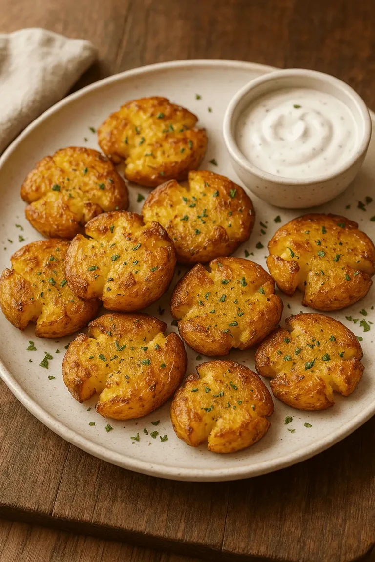 Crispy Air Fryer Smashed Potatoes