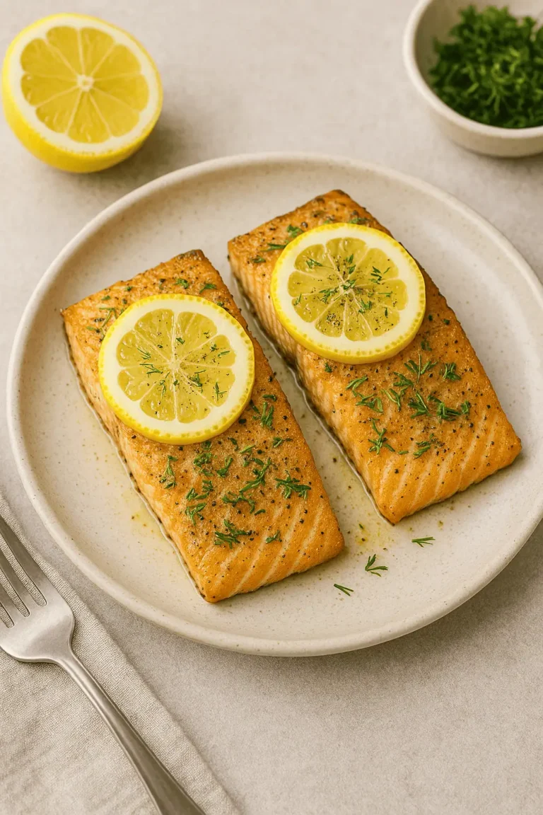 Classic Lemon Herb Air Fryer Salmon
