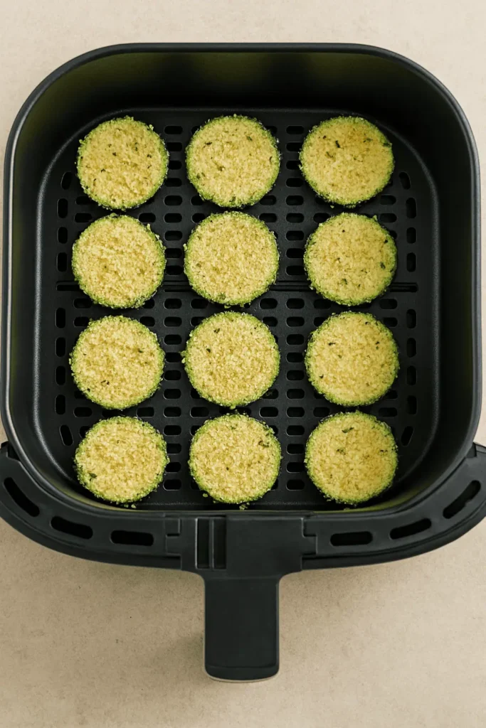 Place in the air fryer basket in a single layer. Don’t overcrowd!