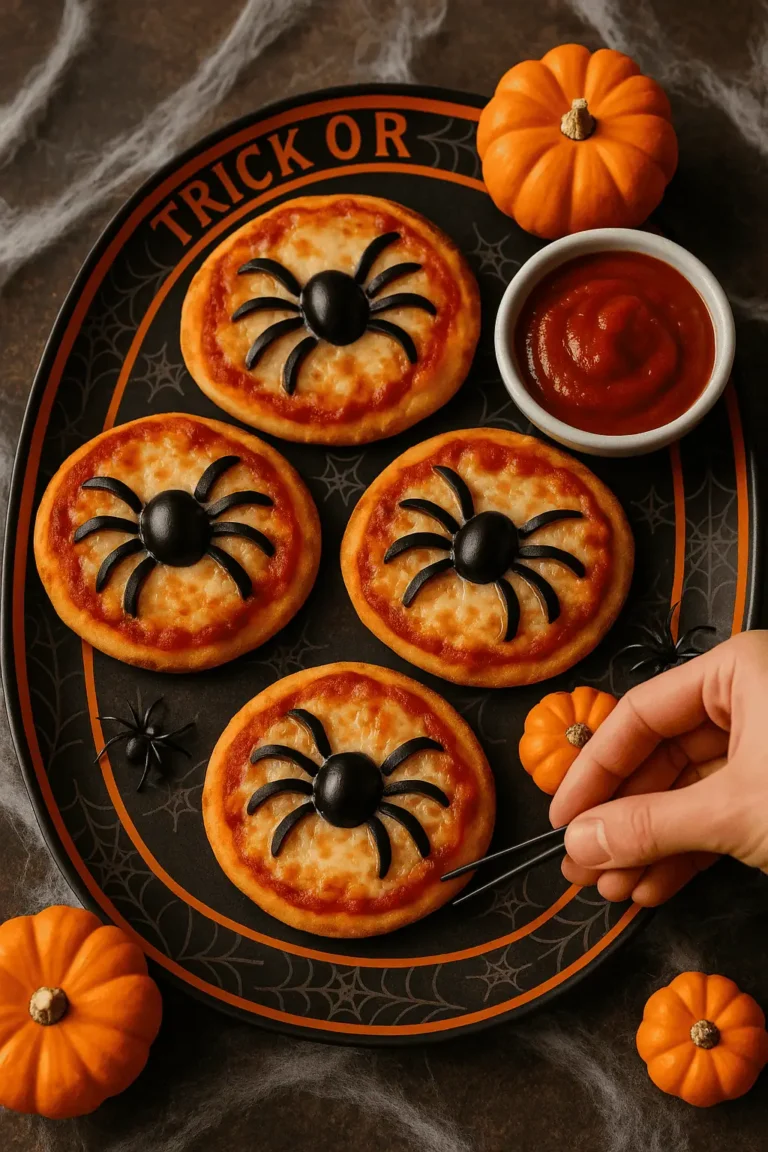 🕸️ Mini Spider Pizzas (Air Fryer Recipe)