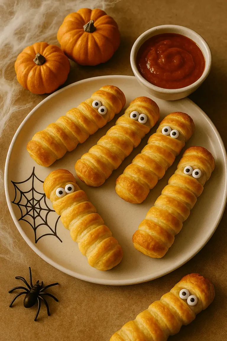 Mozzarella Stick Mummies (Air Fryer Recipe)