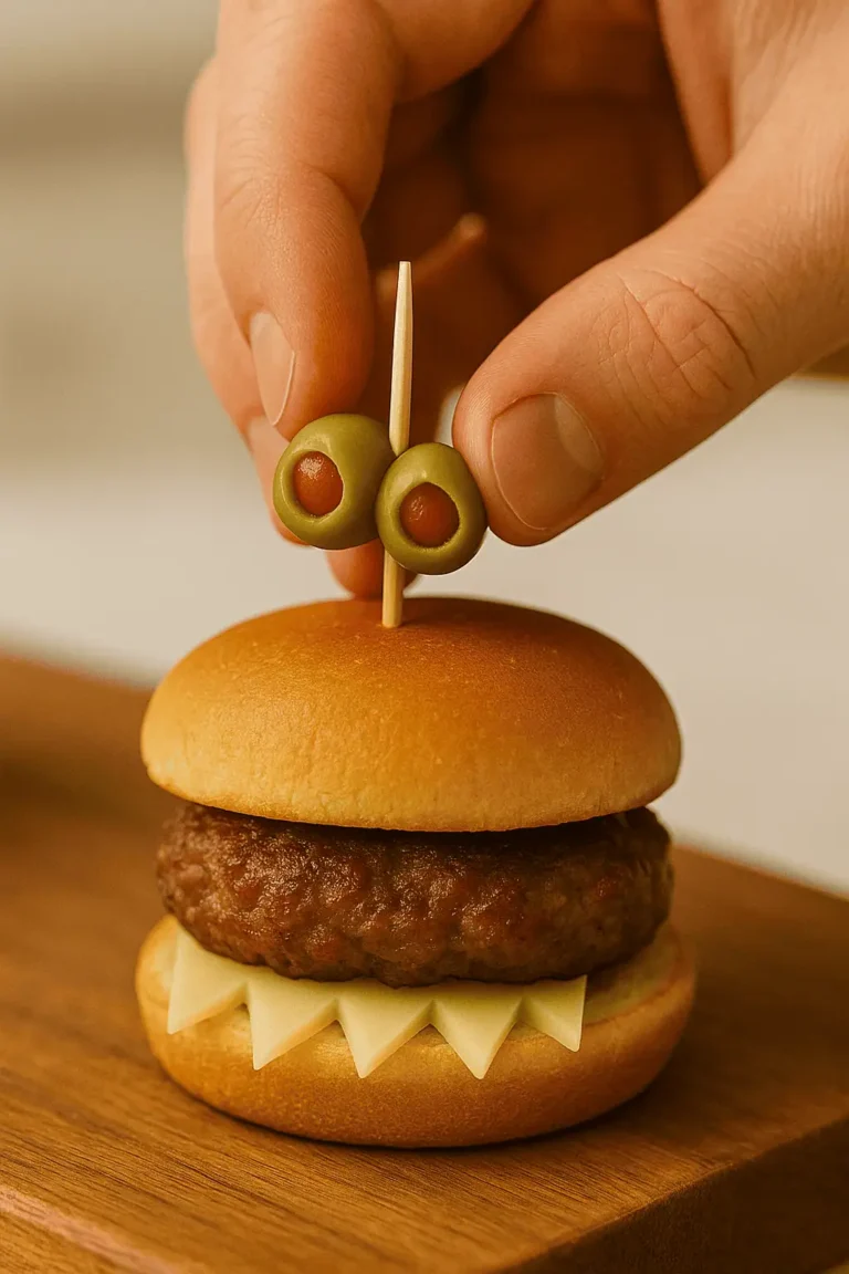 Mini Monster Sliders (with Olive Eyeballs) – Air Fryer Recipe Blog Post
