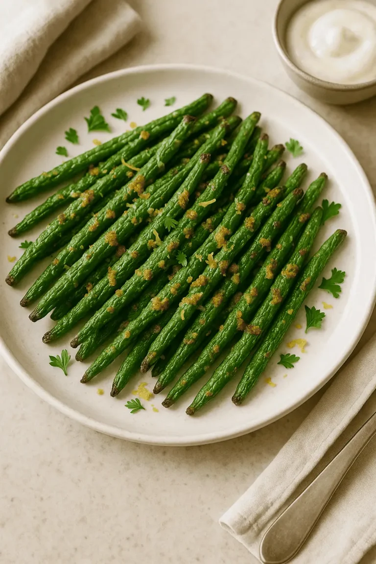 Crispy Parmesan Green Beans in the Air Fryer