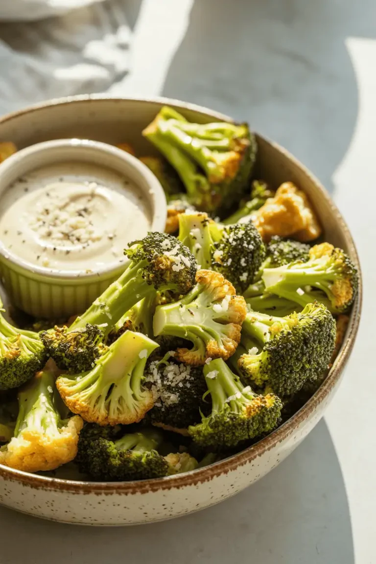 Air Fryer Garlic Parmesan Broccoli Bites