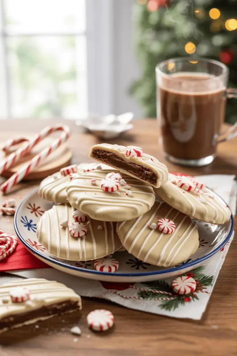 Air Fryer Peppermint Bark Cookies