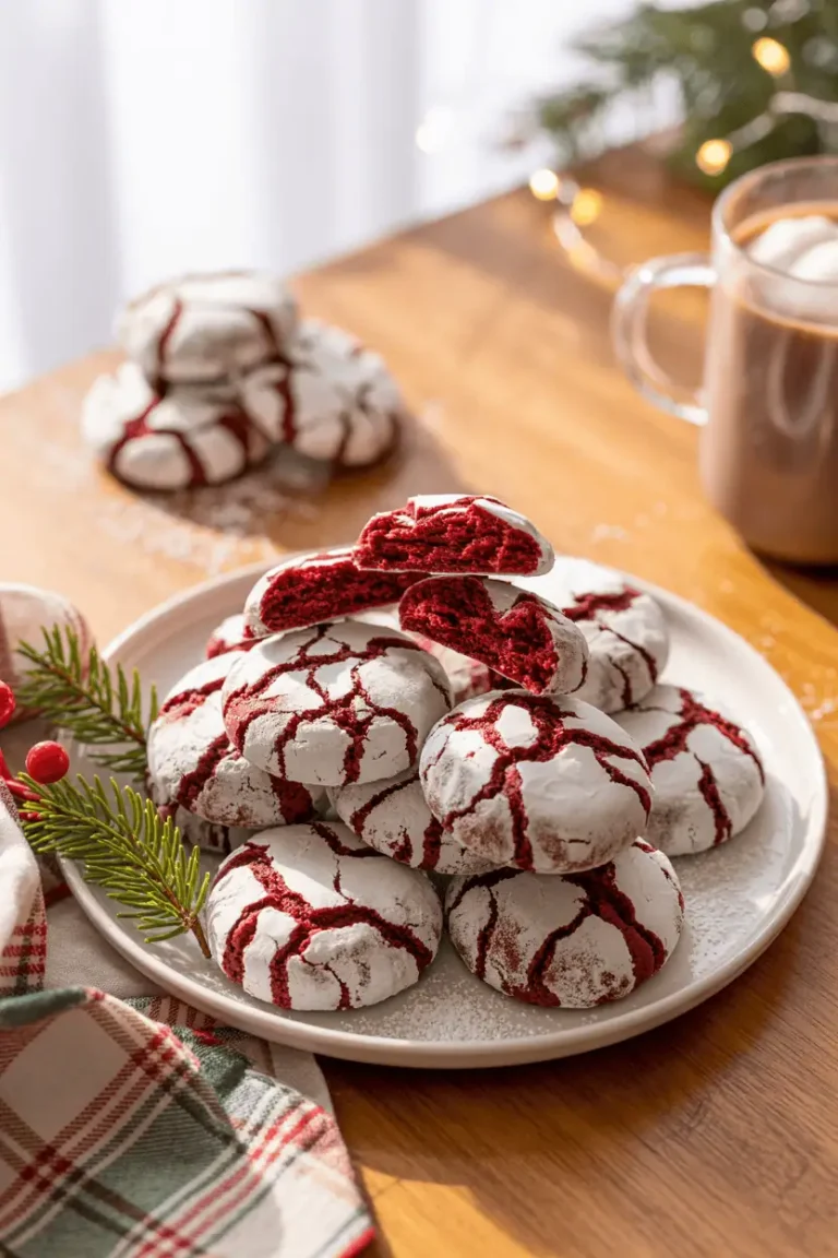 Air Fryer Red Velvet Crinkle Cookies