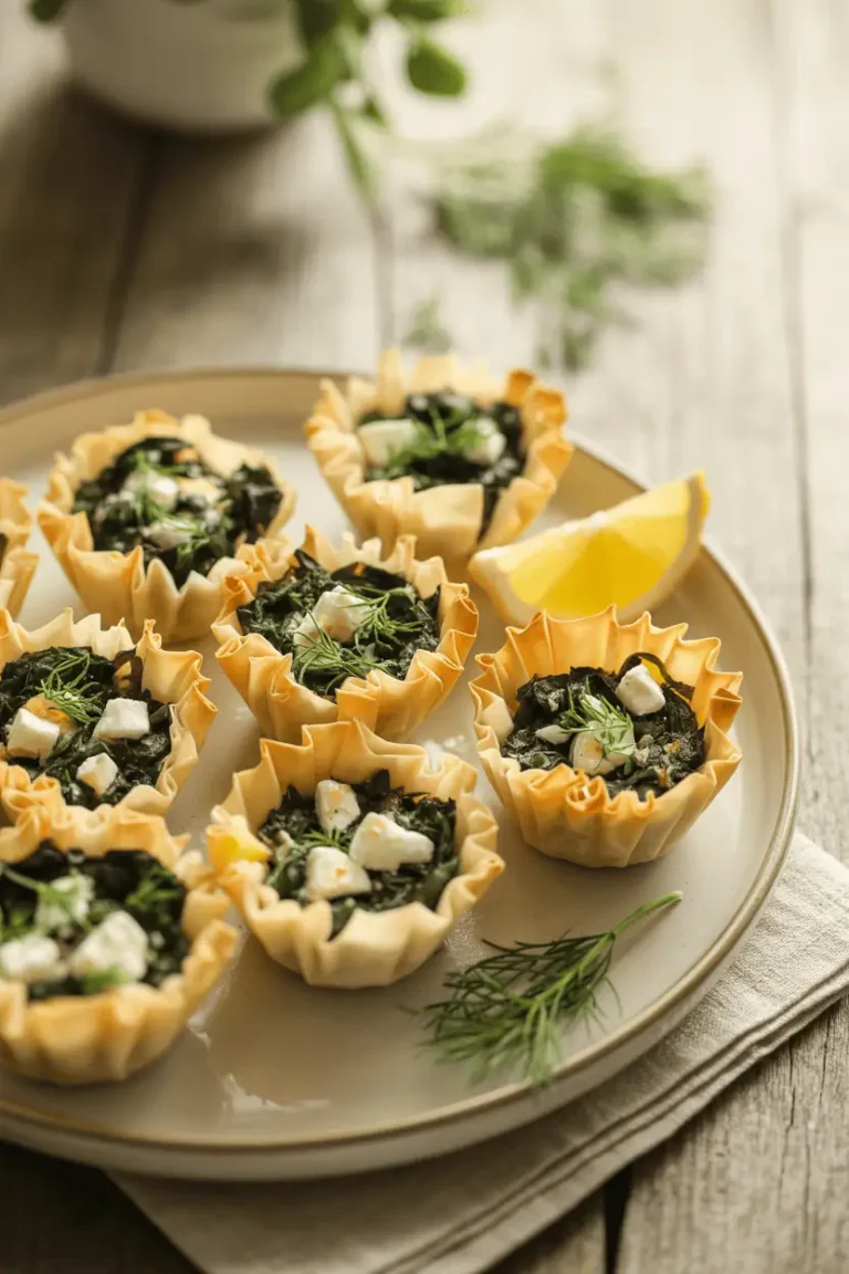 Spinach Feta Phyllo Cups