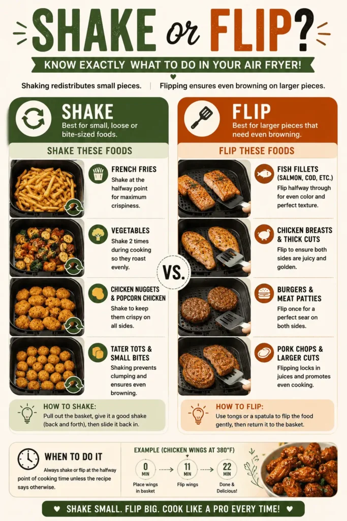When to Shake vs Flip Food