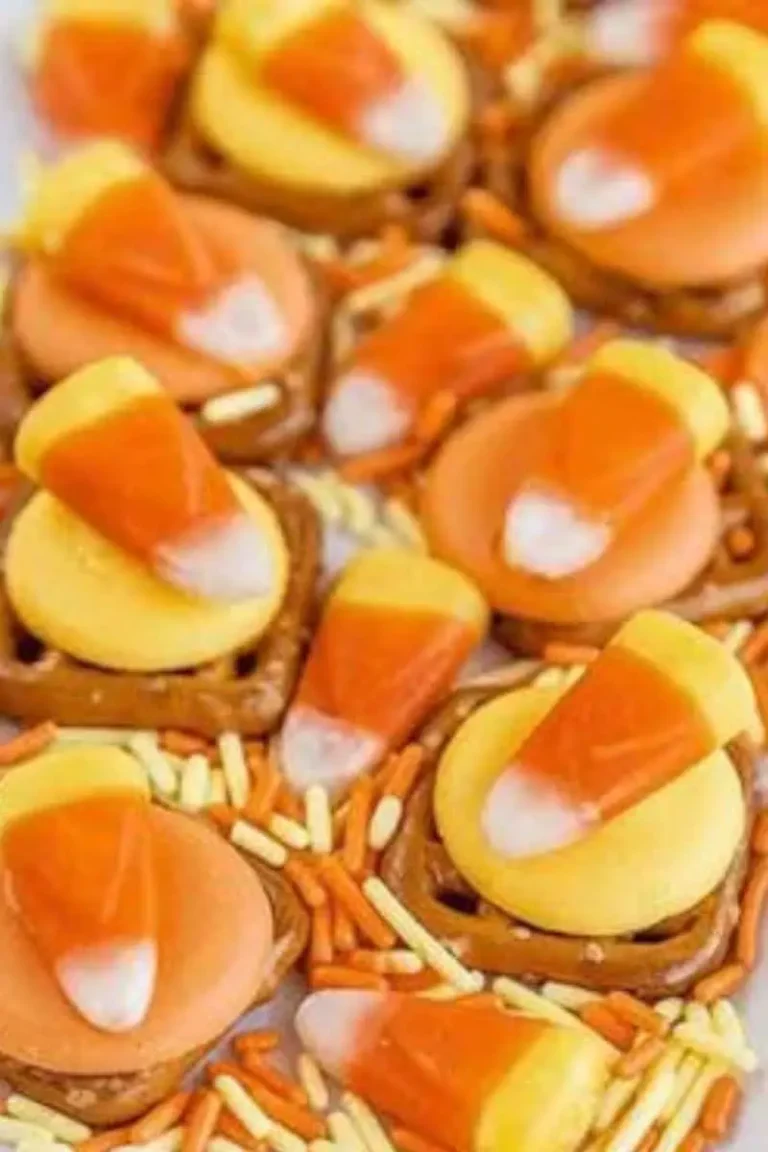 Air Fryer Candy Corn Pretzel Bites