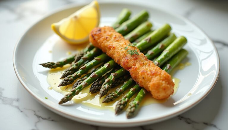 Air Fryer Asparagus with Lemon Butter