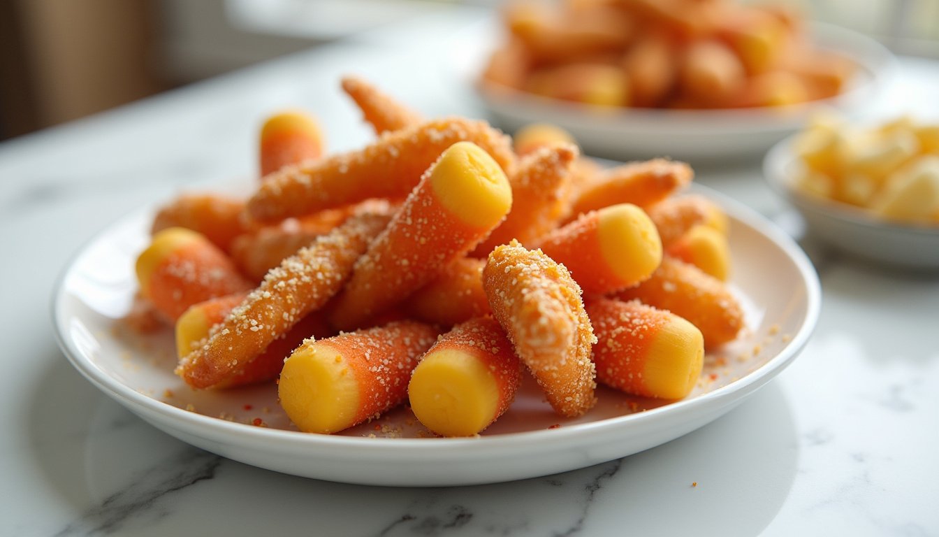 Air Fryer Candy Corn Pretzel Bites