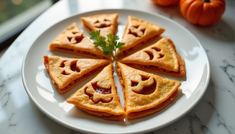 Air Fryer Jack-o-Lantern Quesadillas